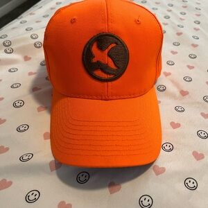 Orange Kids Cap with Brown Logo